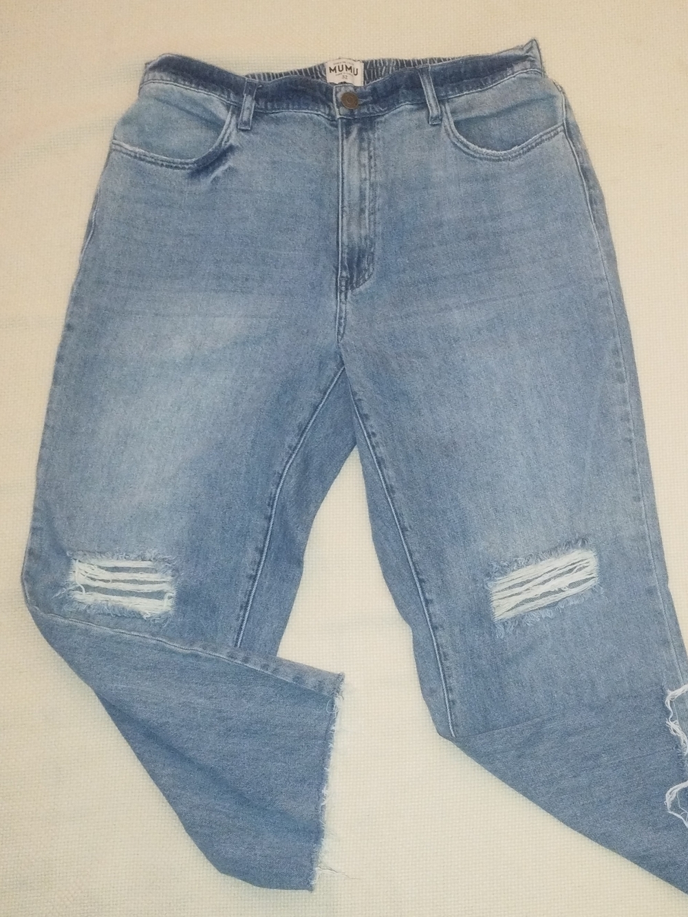 Show Me Your MuMu Women's Size 32 Distressed Raw Hem Jeans